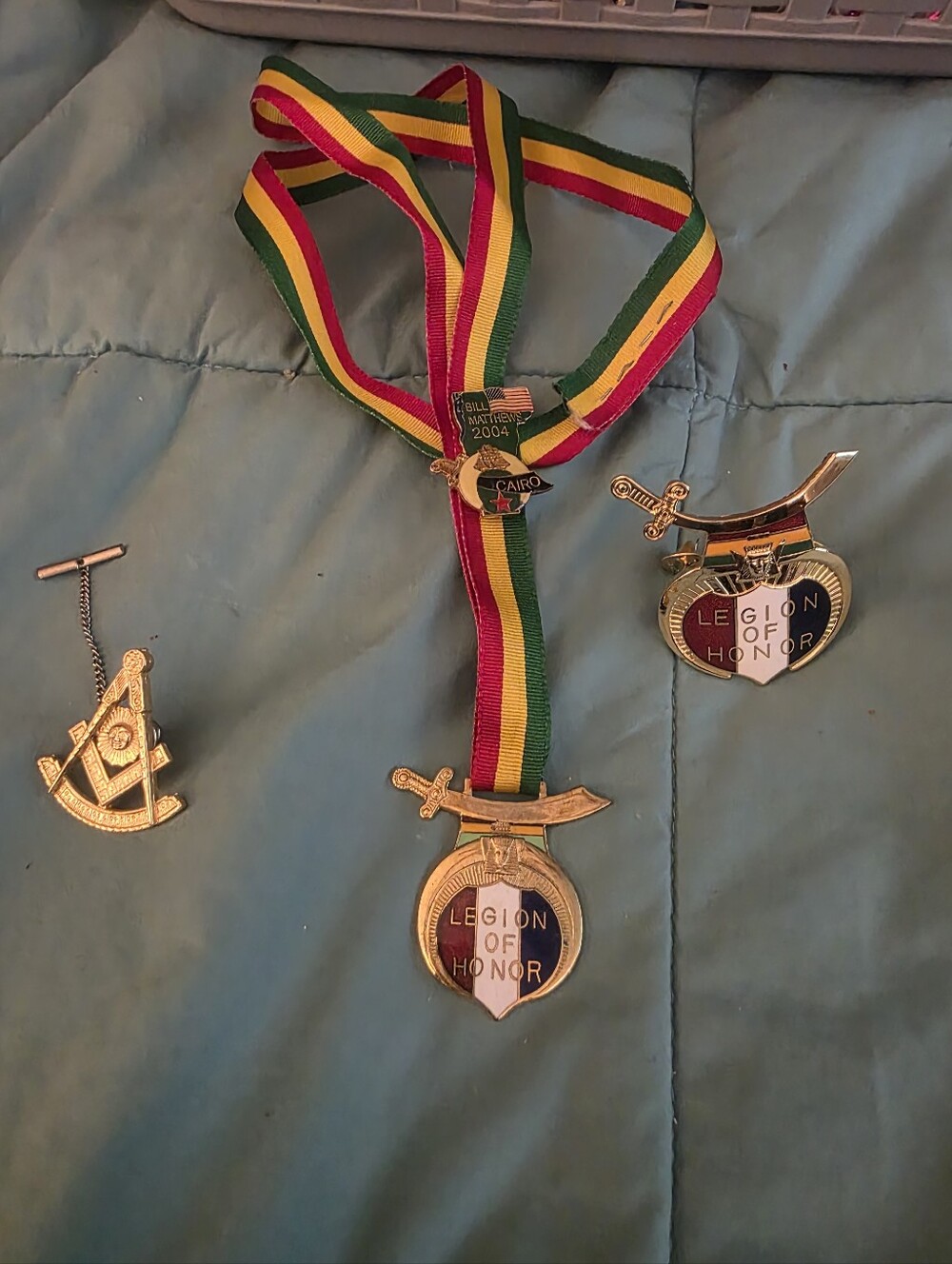 Legion of Honor Medallion Necklace - Multicolor Ribbon